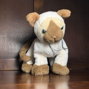 Webkinz Siamese Cat Plush HM160 No Code Ganz Stuffed Animal Small Toy Plus Kitty